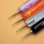 Acrylic Nail Brushes Supplier - 2-in-1 High Quality Kolinsky Hair Wood Material Dotting Pen