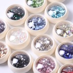 3D Nail Charms Factory - 16-Piece Crystal AB Rhinestone Metal Jewelry with Cherry Designers