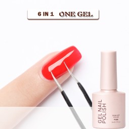 UV Gel Nail Polish Manufacturer - New Arrival 6-in-1 Base Top Coat with Rhinestone Blooming