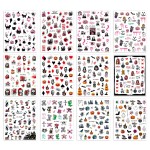 Halloween Nail Stickers Supplier - 5D 12 Style Designer 3D Luxury Decals Wholesale