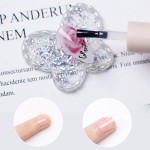UV Gel Nail Polish Manufacturer - New Arrival 6-in-1 Base Top Coat with Rhinestone Blooming