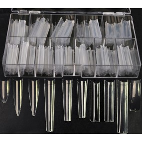 Nail Tips Factory - Newest 500pcs XXL Stiletto Coffin No C Curve Flat False Nail Tips