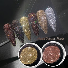 Nail Glitter Powder Manufacturer - High Pigment Shiny Diamond 6 Colors/sets Mirror Powder
