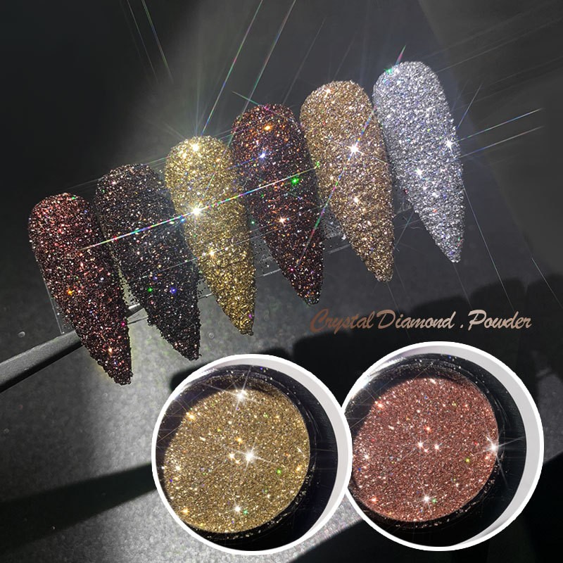 Nail Glitter Powder Manufacturer - High Pigment Shiny Diamond 6 Colors/sets Mirror Powder