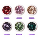 3D Nail Charms Factory - 16-Piece Crystal AB Rhinestone Metal Jewelry with Cherry Designers