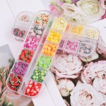 Nail Polish Stickers Supplier - Hot Sale 12 Design 3d Colorful Mixed Fruits Nail Stickers