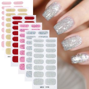 Semi Cured Gel Nail Sticker Manufacturer - Bling Bling Pure Flash Need Curing Lamp Private Label
