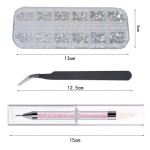 Nail Dotting Pen Set Manufacturer - Hot Sell Double Head with 1440 Pcs Rhinestones and Nipper