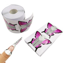 PVC Nail Forms Factory - Logo Custom Clear Plastic Butterfly Forms for UV Gel Tip Extension