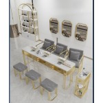 Manicure Table Furniture Manufacturer - Modern Marble Desk with Dust Collector and Storage