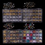3D Nail Charms Manufacturer - 24Grid/Box Luxury Famous Brand Jewelry Designer Crown Metal
