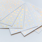3D Nail Stickers Supplier - Gold Color Laser Snowflake Metal Decals Wholesale Christmas