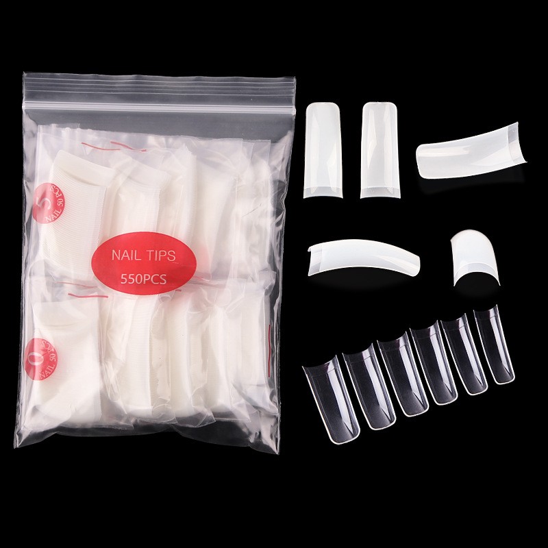 Nail Tips Supplier - Wholesale 500pcs Transparent Tapered French False Nail Tips for Salon