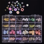 3D Nail Charms Manufacturer - 24Grid/Box Luxury Famous Brand Jewelry Designer Crown Metal