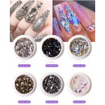 3D Nail Charms Factory - 16-Piece Crystal AB Rhinestone Metal Jewelry with Cherry Designers