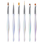 Nail Liner Brush Supplier - New Arrival Custom Logo Nylon UV Gel Painting Auto Color Brush