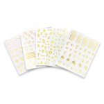 3D Nail Stickers Factory - Hot Sale Mixed Design Metal Flower Gold Heart DIY Accessories