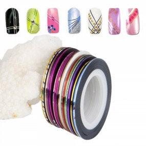 Nail Art Striping Tape Supplier - Popular Difference Color DIY Tips Stickers Tools