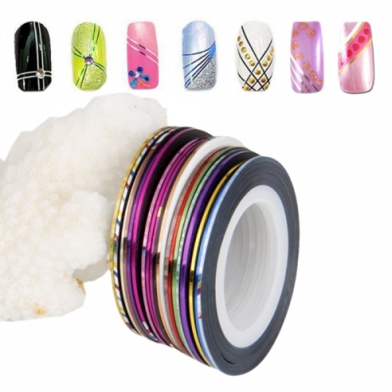 Nail Art Striping Tape Supplier - Popular Difference Color DIY Tips Stickers Tools