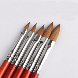Kolinsky Acrylic Nail Brush Manufacturer - Wooden Handle Glitter Germany Pure Kolinsky Brush