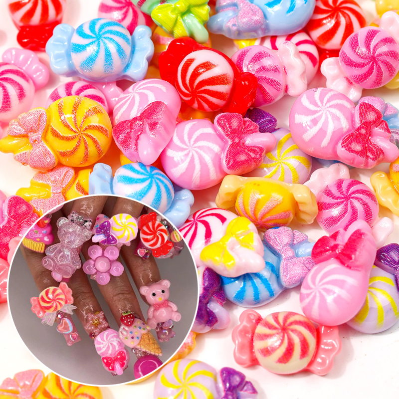 3D Nail Art Jewelry Manufacturer - Acrylic Resin Diamond Winter Charms Petals Flowers Bow