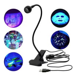 UV LED Nail Lamp Supplier - Adjustable Mini USB Clamp Desk 3W Flexible Gel Polish Dryer