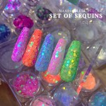 Holographic Nail Stickers Factory - New 5D Hot Stamping Ultra-thin Hollow Glitter Sequins