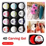 UV/LED Sculpture Gel Factory - Wholesale 12pcs/set 4D Carve Gel for Nail Art Designs