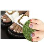 Toe Nail Tips Manufacturer - High Quality Short Rhinestone Press on Toe Nails for Feet Art