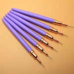 Professional Nail Brush Manufacturer - Customized Logo Purple Nylon Metal Handle for Beauty Use