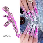 Christmas Nail Charms Manufacturer - Wholesale 3D Metal Luxury Rabbit with Rhinestone DIY