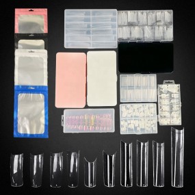 Nail Tips Supplier - Extra Long 4XL Square Coffin Stiletto No C Curve False Nail Tips