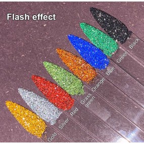 Disco Nail Powder Supplier - New Hot Super Glitter Colorful Flash Effect Acrylic Powder