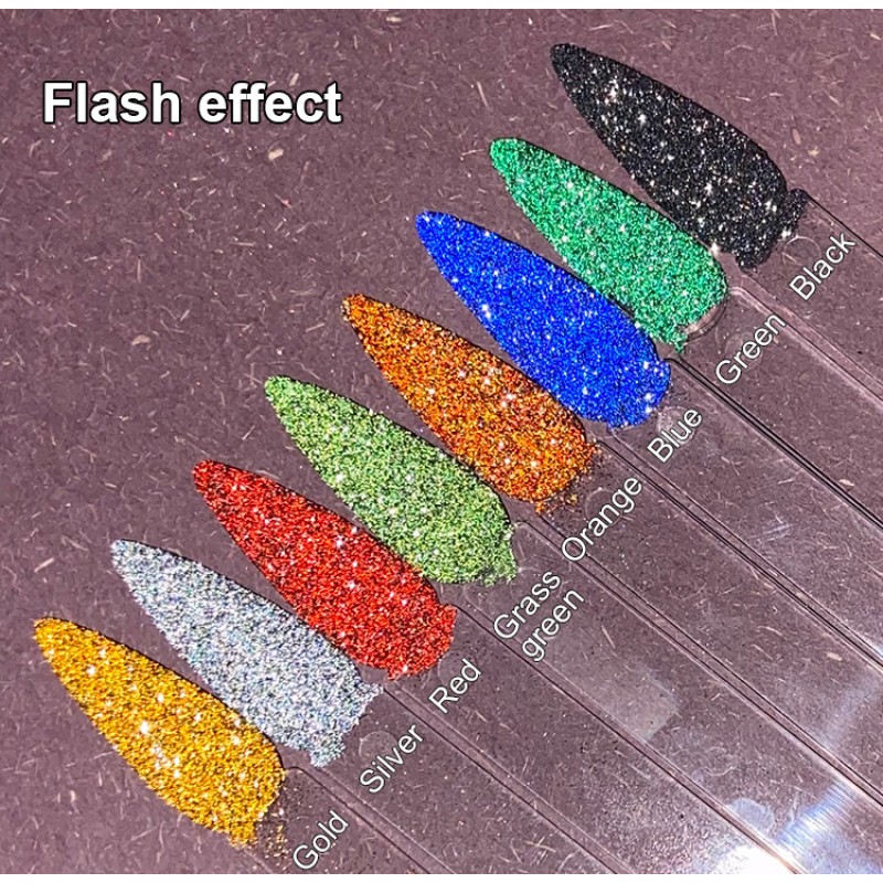 Disco Nail Powder Supplier - New Hot Super Glitter Colorful Flash Effect Acrylic Powder