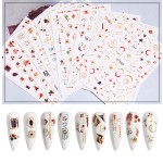 3D Space Nail Sticker Manufacturer - Art Design Laser Long Lasting Star Moon Pattern Polish