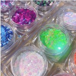 Holographic Nail Stickers Factory - New 5D Hot Stamping Ultra-thin Hollow Glitter Sequins