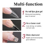 Nail Gel Glue Supplier - 15ml Multifunction Base Coat Diamond Stick Glue for Nail Tips