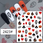 Halloween Nail Stickers Supplier - 5D 12 Style Designer 3D Luxury Decals Wholesale