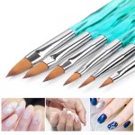 Nail Art Brush Pen Manufacturer - Crystal Carving Flower Acrylic Handle UV Gel Painting Pen
