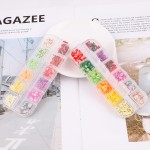 Nail Polish Stickers Supplier - Hot Sale 12 Design 3d Colorful Mixed Fruits Nail Stickers