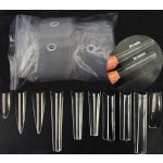 Nail Tips Manufacturer - No C Curve Extra Long 500pcs XXXL Coffin Thin Clear Square Tips