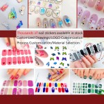Nail Wraps Manufacturer - Custom Non-Toxic Glitter Semi Cured Gel Sticker Need Dry Lamp