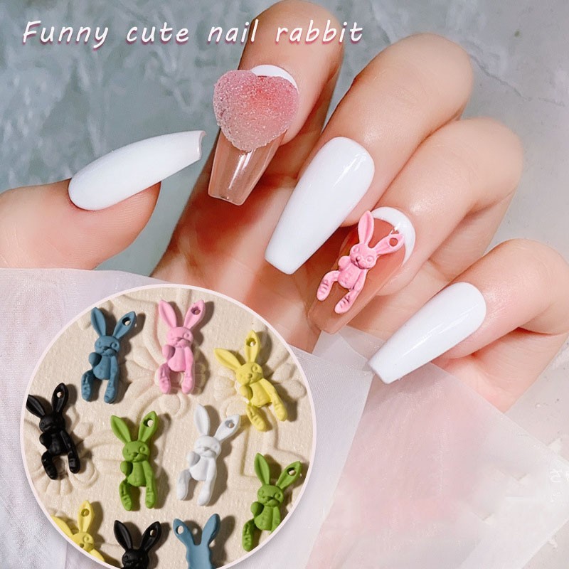 Children Nail Sticker Manufacturer - Hot Design 2pcs/Bag Lovely Rabbit Anime Decoration