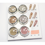 Nail Glitter Mirror Powder Factory - Magic 6 Colors/Set Solid Chrome Pigment for Nails Design