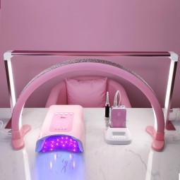 Half Moon Nail Lamp Manufacturer - New Luxury Pink 300 Bulb Custom Logo 2024 Model