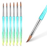 Nail Art Brush Pen Manufacturer - Crystal Carving Flower Acrylic Handle UV Gel Painting Pen