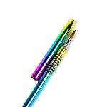 Nail Art Brush Factory - Hot Sale Kolinsky Hair Rainbow Color Metal Handle Nail Brush