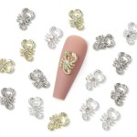 Scorpion Nail Charms Manufacturer - Luxury 3D Gold Silver Scorpion Crystal Rhinestones Alloy