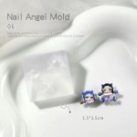 Silicone Nail Mold Supplier - Mini 3d Bow and Angle Wings Pattern Mold for Diy Nail Art