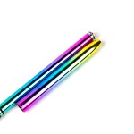 Nail Art Brush Factory - Hot Sale Kolinsky Hair Rainbow Color Metal Handle Nail Brush